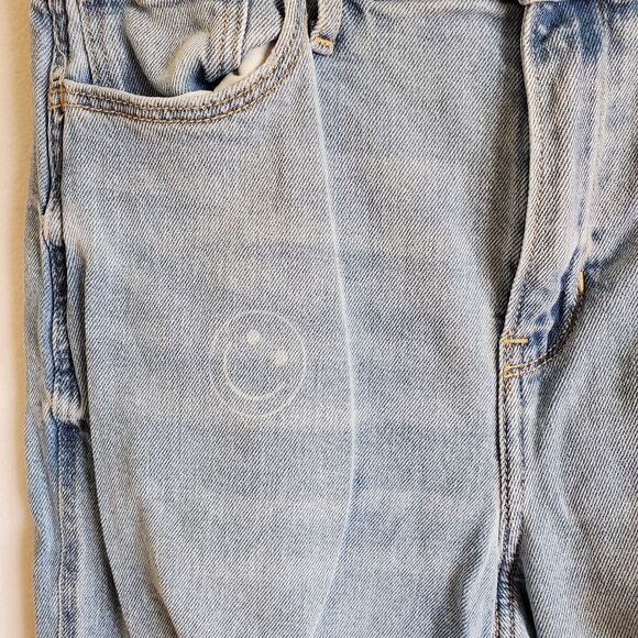 Hollister Face Jeans 9R 29 X 25 1/2 Distressed Ultra High Rise Mom Blue - Picture 9 of 16
